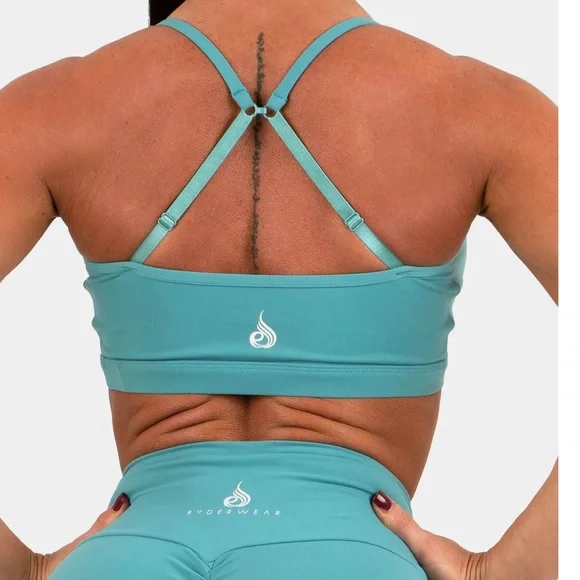 NWT Ryderwear Staples Sports Bra Size Medium in Teal - Picture 2 of 6